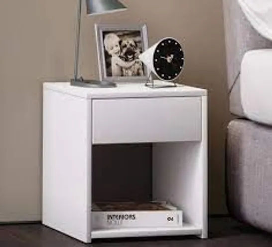 BOXED FORDE BEDSIDE TABLE - WHITE