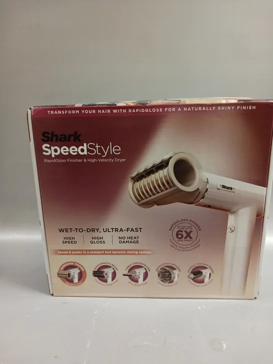 BOXED SEALED SHARK SPEED STYLE HIGH-VELOCITY DRYER 