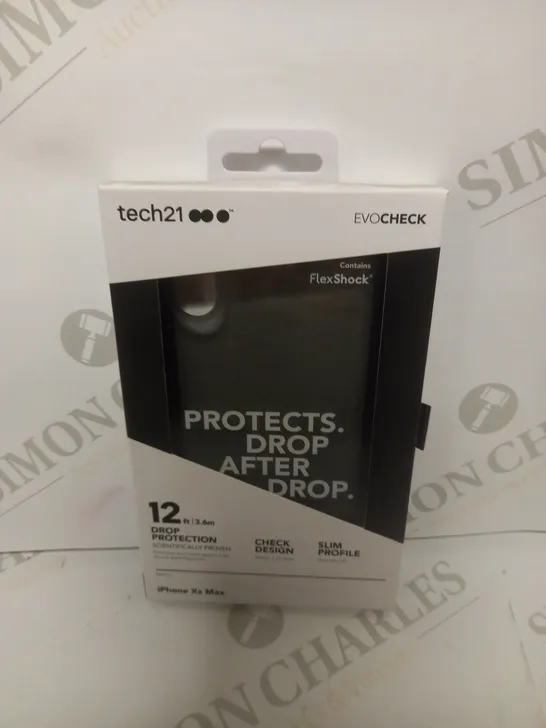 APPROXIMATELY 79 BRAND NEW BOXED TECH 21 EVOCHECK DROP PROTECTION IPHONE XS MAX BLACK