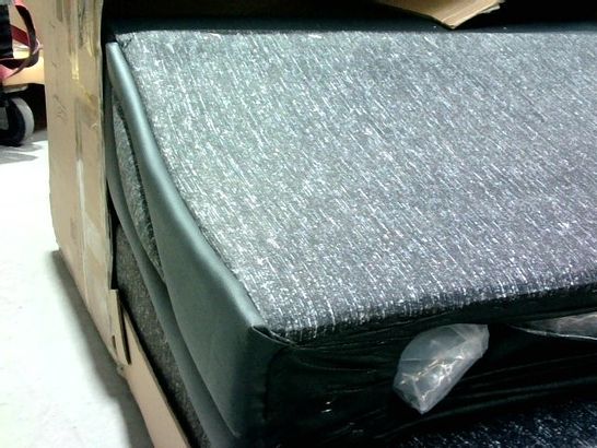 BOXED SOFA PARTS/ENDS FAUX LEATHER AND FABRIC GREY AND BLACK