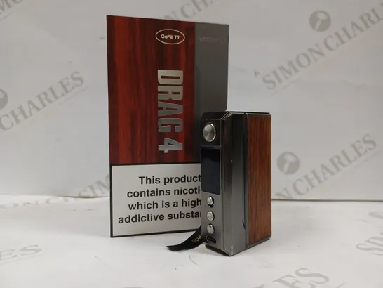 BOXED VOOPOO GENE TT DRAG 4 VAPE SYSTEM - ROSEWOOD & GUNMETAL 