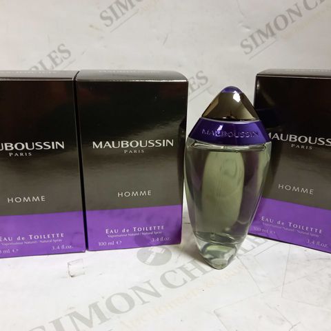 LOT OF 3 MAUBOUSSIN HOMME EDT (3 X 100ML)
