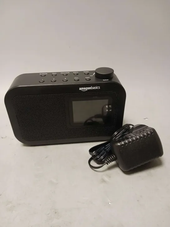 BOXED AMAZON BASICS PORTABLE DAB/DAB+/FM RADIO WITH COLOUR DISPLAY