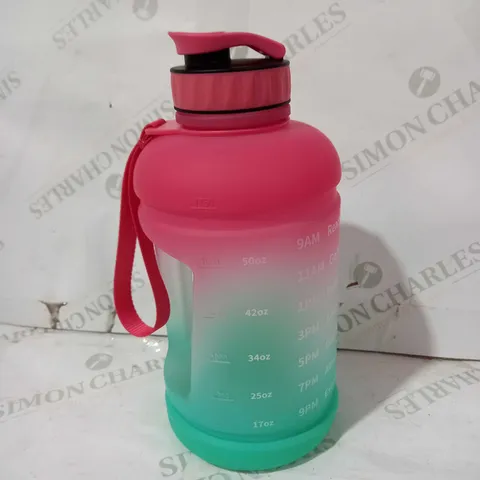 VORMON 2200ML LARGE WATER BOTTLE IN PINK/GREEN