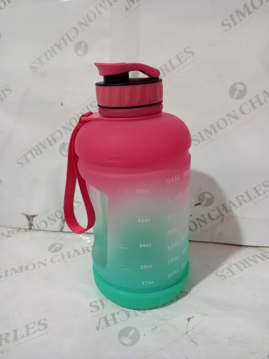 VORMON 2200ML LARGE WATER BOTTLE IN PINK/GREEN