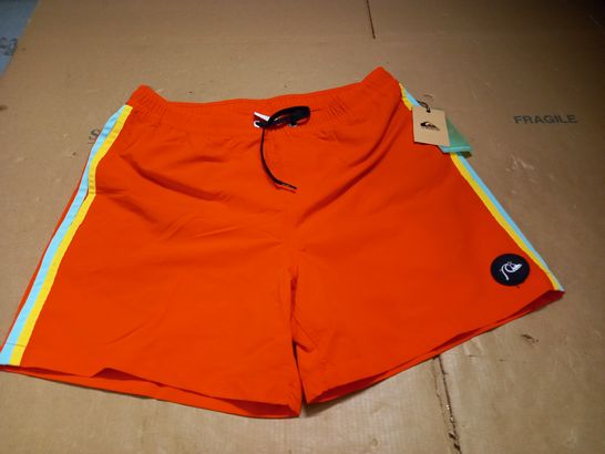 QUICKSILVER ORANGE SWIMSHORTS  L/G