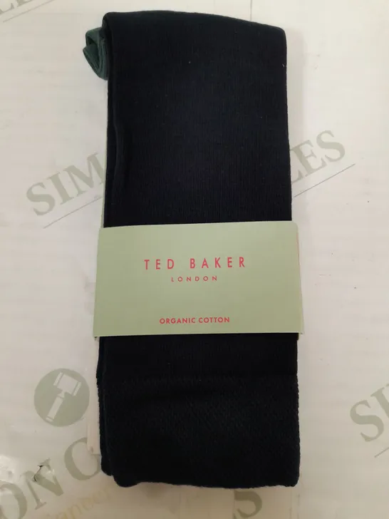 TED BAKER ORGANIC COTTON SOCKS IN NAVY - SMALL