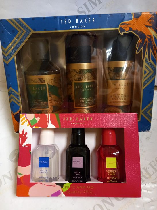 TED BAKER GIFT SETS - MEN'S "VINTAGE AMBER" & WOMEN'S "VIOLET", "ROSE" AND "RASPBERRY"