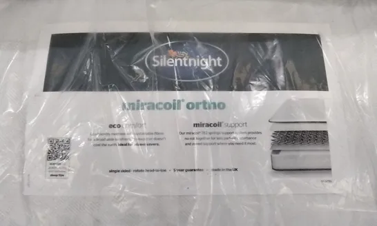 QUALITY BAGGED SILENTNIGHT MIRACOIL ORTHO DOUBLE SIDED 4FT MATTRESS 