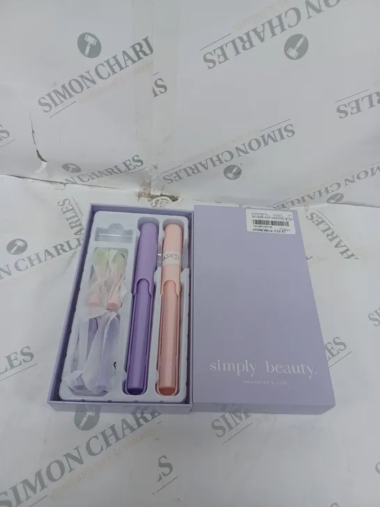 SIMPLY BEAUTY SIMPLY SMILE SONIC TOOTHBRUSH DUO WITH 4 BRUSH HEADS