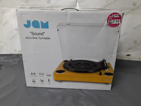 BOXED JAM "SOUND" ALL-IN-ONE TURNTABLE