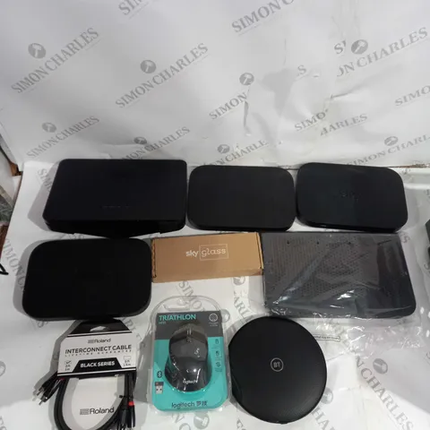 APPROXIMATELY 10 ASSORTED HOUSEHOLD GOODS TO INCLUDE SKY WIFI BOX, NOW WIRELESS BOX, AND TALKTALK WIFI CONNECTION BOX ETC. 