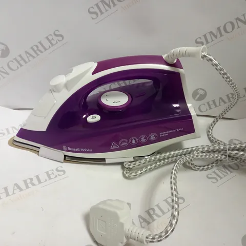 RUSSELL HOBBS SUPREME STEAM 2400W IRON - PURPLE AND WHITE