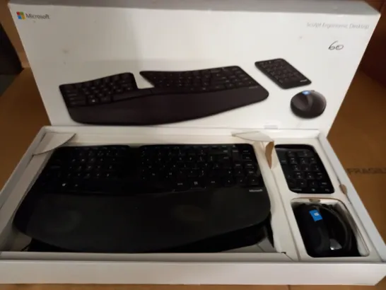 BOXED MICROSOFT SCULPT ERGONOMIC DESKTOP SET