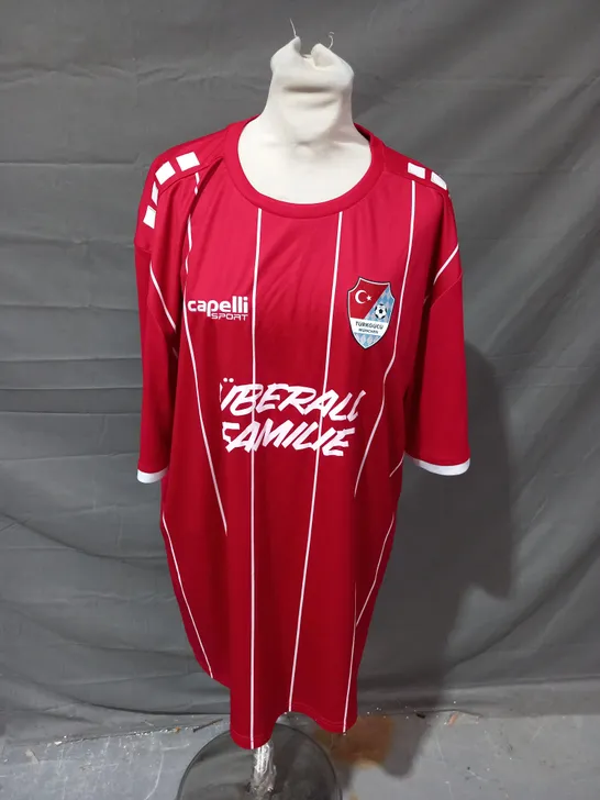 CAPELLI TURKISH FOOTBALL KIT IN RED - XXL