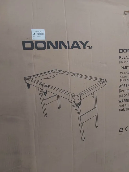 BOXED DONNAY 6FT SNOOKER/POOL TABLE (1 BOX)