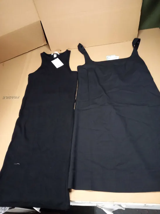 LOT OF 2 H&M BLACK DRESSES - SIZE EUR XS 