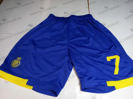 ALNASSR FOOTBALL HOME SHORTS - '7' - SMALL