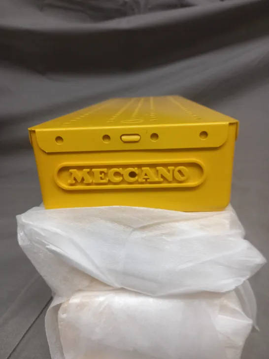 3 YELLOW BOXED MACCANO TIN STORAGE BOXES