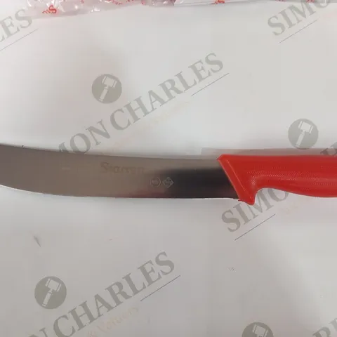 APPROXIMATELY 4 STARRETT BUTCHER KNIFE AERIAL TRIM WITH CURVED BROAD BLADE BKR205-10