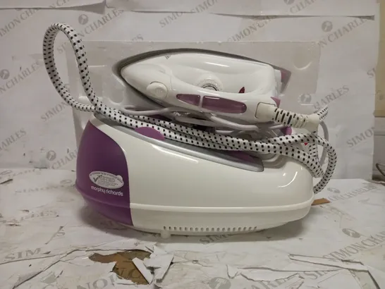 MORPHY RICHARDS JET STEAM GENERATOR IRON PINK/WHITE