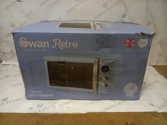 SWAN SM22030BLN RETRO 20-LITRE DIGITAL MICROWAVE - BLUE RRP £119