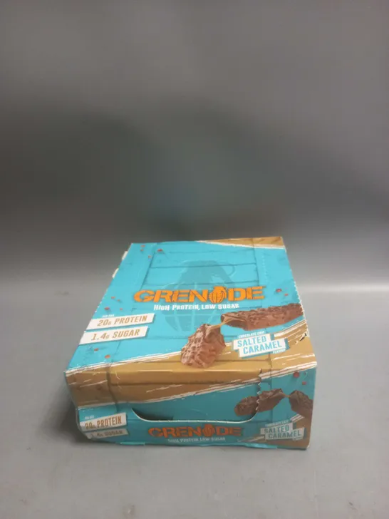 GRENADE 12 PACK PROTEIN BARS IN SALTED CARAMEL FLAVOUR