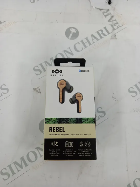 BOXED MARLEY REBEL TRUE WIRELESS EARPHONES - SEALED 