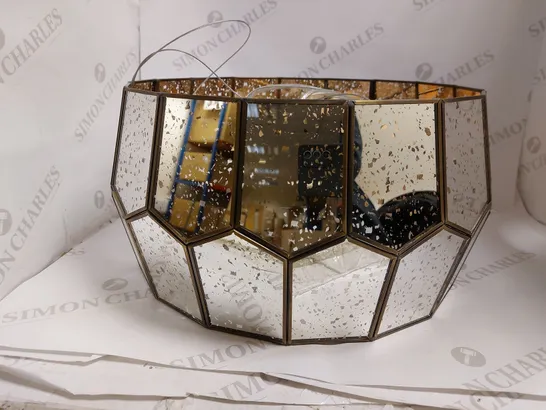 JOHN LEWIS ROMY MIRRORED GLASS PENTAGON CEILING LIGHT 