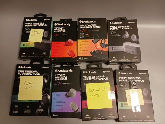 LOT OF APPROX 30 FAULTY SKULLCANDY WIRELESS HEADPHONES IN ASSORTED COLOURS AND DESIGNS