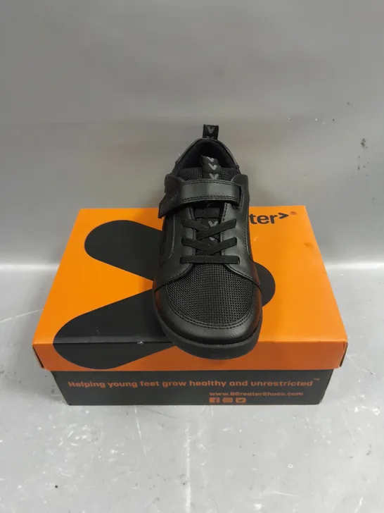 BOXED PAIR OF B-GREATER LEVISON BLACK STRAP SHOES - CHILDS 13 