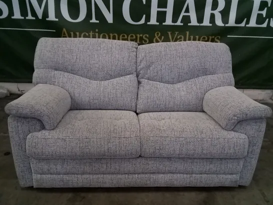 QUALITY BRITISH DESIGNER G PLAN STRATFORD 2 SEATER W131 HARBOUR SLATE FABRIC 