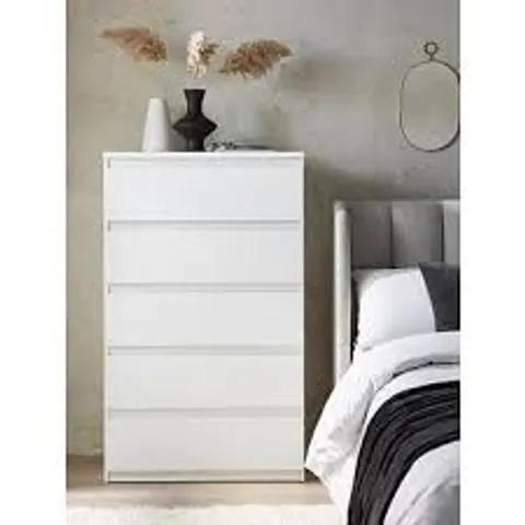 BOXED LISSON 5 DRAWER CHEST (BOX 2 OF 2 ONLY)