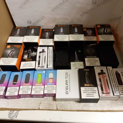 LOT OF APPROXIMATELY 20 E-CIGARATTES TO INCLUDE VOOPOO DRAG X, VOOPOO VINCI Q ETC.
