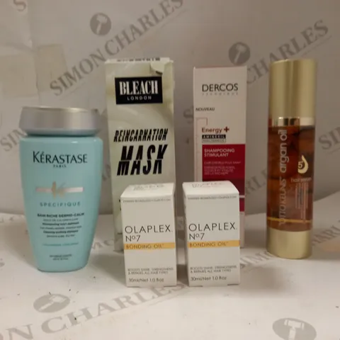 LOT OF APPROXIMATELY 6 HAIRCARE PRODUCTS TO INCLUDE OLAPLEX , KERASTASE , DERCOS ECT
