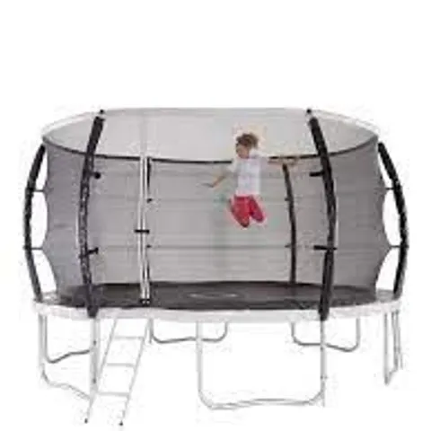 12FT TITAN SUPER TUBE TRAMPOLINE, ENCLOSURE & LADDER (4 BOXES)