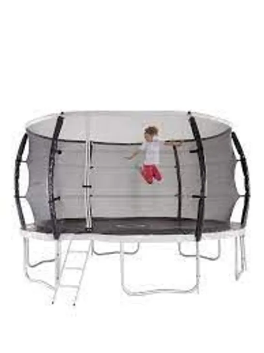 12FT TITAN SUPER TUBE TRAMPOLINE, ENCLOSURE & LADDER (4 BOXES) RRP £375