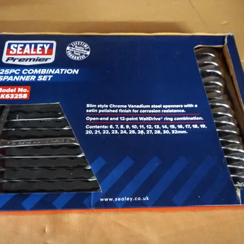 BOXED SEALEY PREMIER 25PC COMBINATION SPANNER SET 