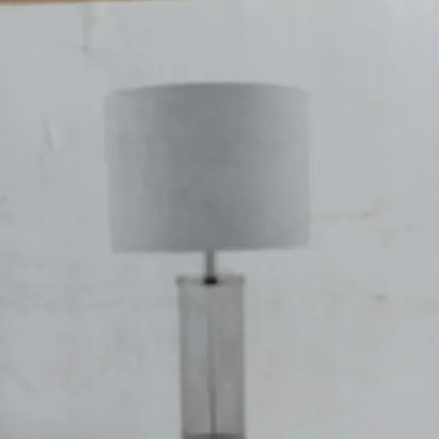 BOXED DAR LIGHTING GROUP TABLE LAMP POLISHED CHROME AND CLEAR GLASS C/W SHADE - 1 X 60W