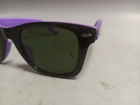 PAIR OF RAY BAN GLASSES IN BLACK/PURPLE