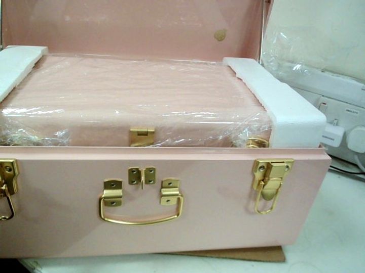 Lot 759 SET OF 2 PINK METAL STORAGE TRUNKS Simon Charles Auctioneers
