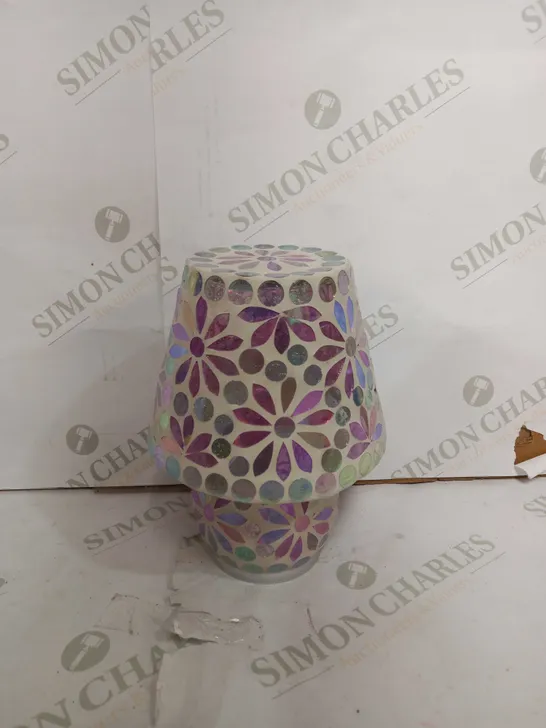 OUTLET GARDEN REFLECTIONS MOSAIC FLOWER LED TABLE LAMP