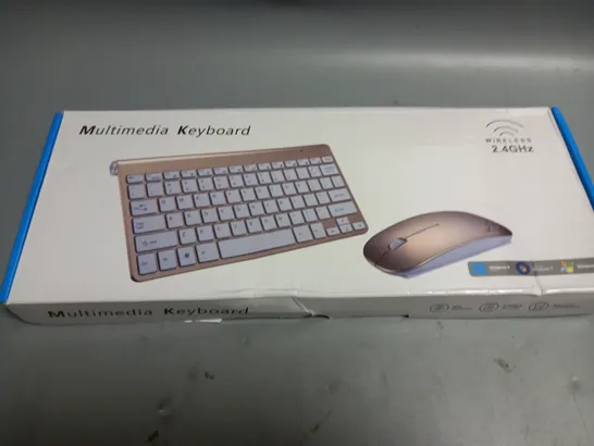BOXED WIRELESS MULTIMEDIA KEYBOARD AND MOUSE