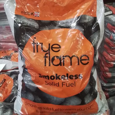 PALLET TO CONTAIN APPROX 90 X 10kg BAGS OF TRUE FLAME SMOKELESS BARBECUE CHARCOAL BRIQUETTES 