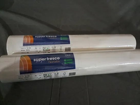 LOT OF 2 SUPERFRESCO PAINTABLE WALLPAPER- 10.05M X 0.52M