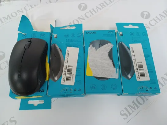 LOT OF 4 RAPOO 1620 WIRELESS OPTICAL MOUSE