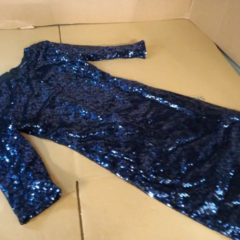 NEW LOOK BLUE SEQUIN DRESS - 8