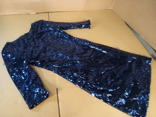 NEW LOOK BLUE SEQUIN DRESS - 8