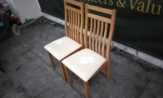 PAIR OF KENDAL OAK DINING CHAIRS