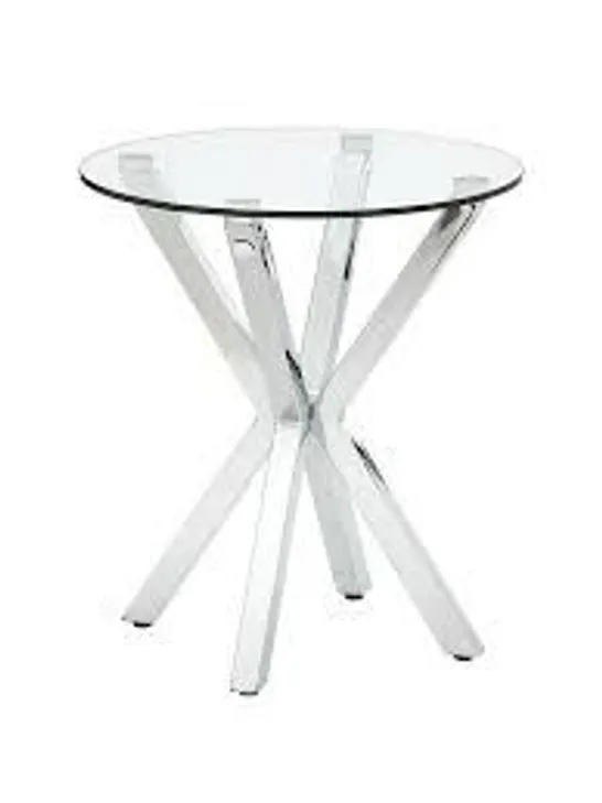 BOXED DESIGNER CHROME CHOPSTICK LAMP TABLE  RRP £69